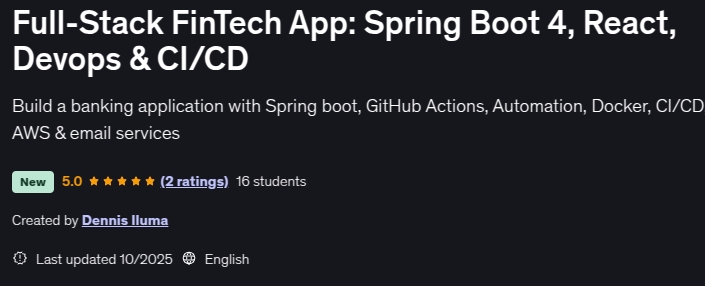 Pictures · Full-Stack FinTech App: Spring Boot 4, React, Devops & CI/CD 2025-10