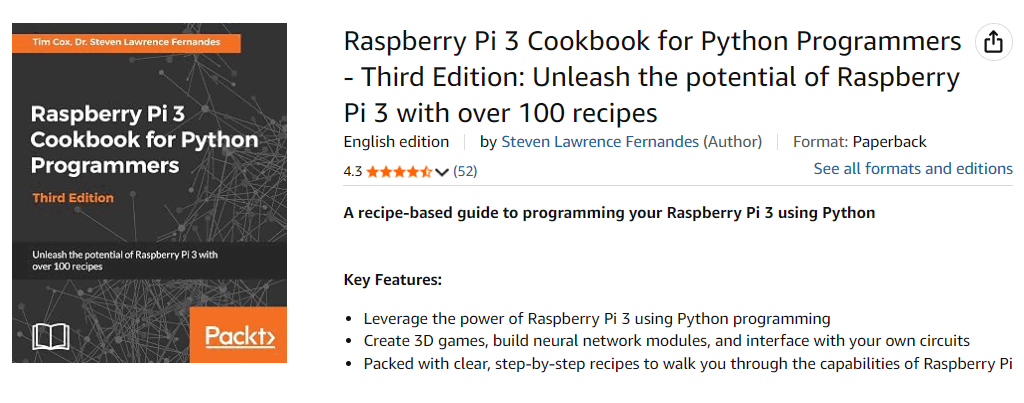 Pictures · Packt — Raspberry Pi 3 Cookbook for Python Programmers 2018