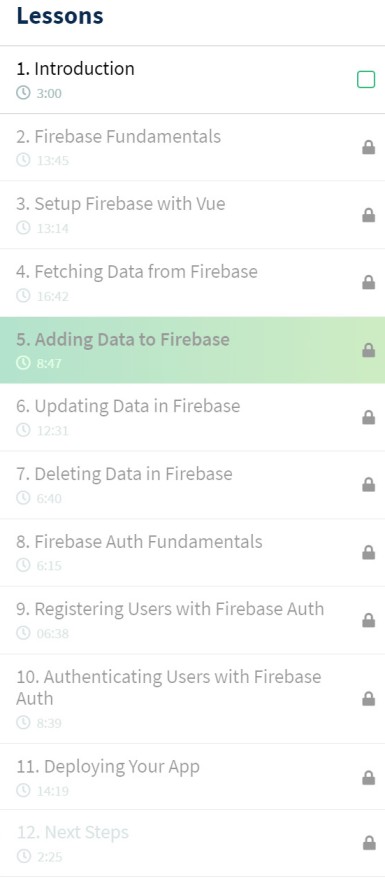 Course topics · VueMastery — Firebase with Vue 3 and VueFire 2023-6