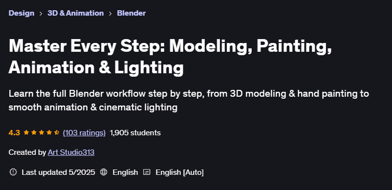 Pictures · Udemy — Master Every Step: Modeling, Painting, Animation & Lighting 2025-5