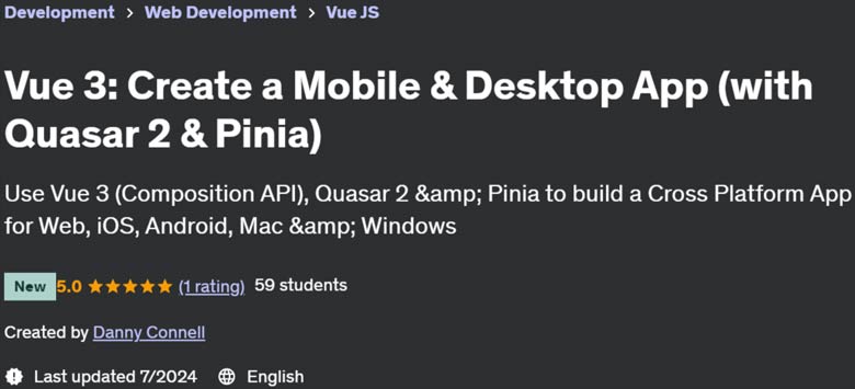 Pictures · Udemy — Vue 3: Create a Mobile & Desktop App (with Quasar 2 & Pinia) 2024-7