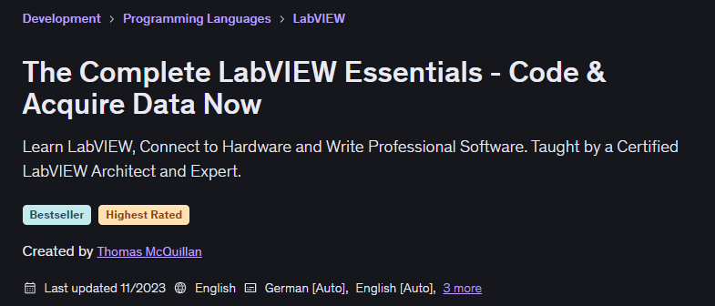 Bilder · Die vollständigen LabVIEW Essentials – Code & Acquire Data Now 2023-11