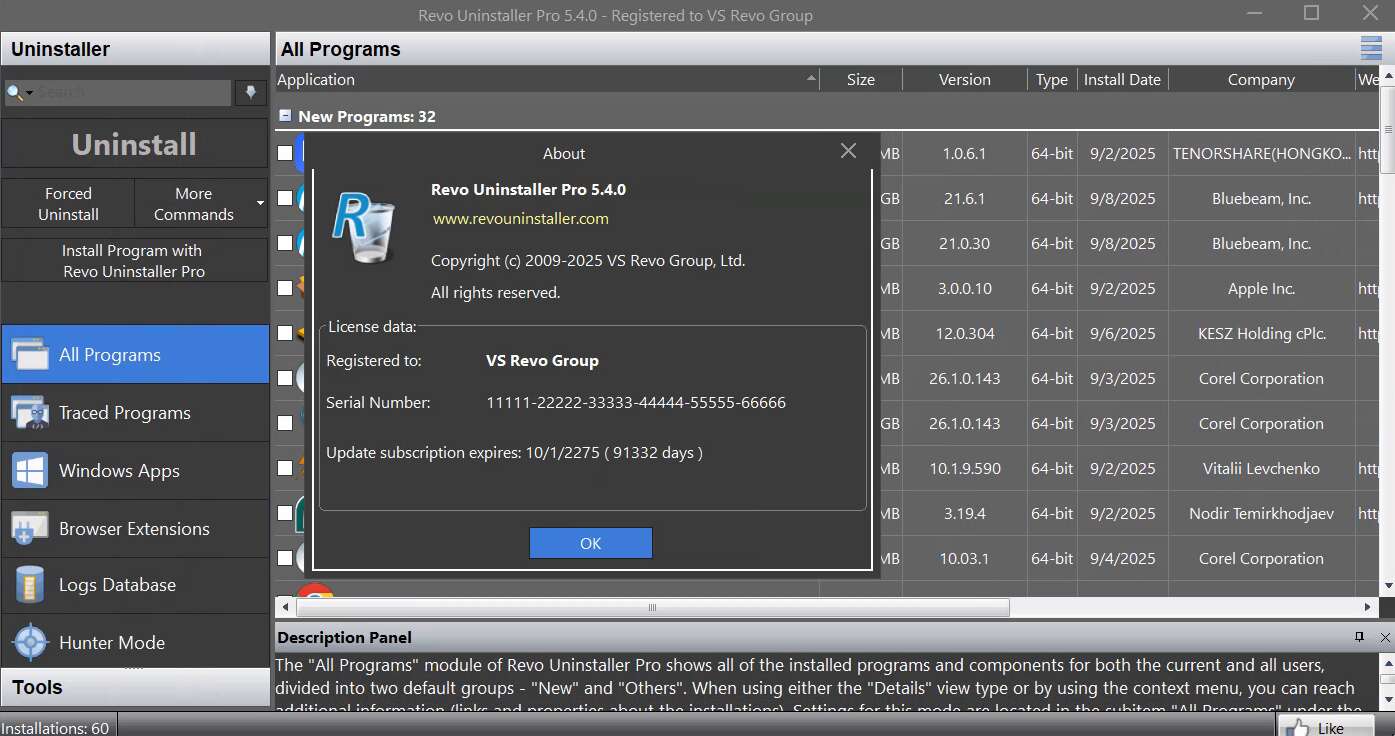 تصاویر · Revo Uninstaller پرو 5.5.4