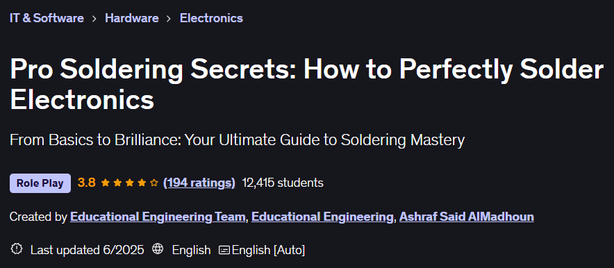 Pictures · Udemy — Pro Soldering Secrets: How to Perfectly Solder Electronics 2021-11