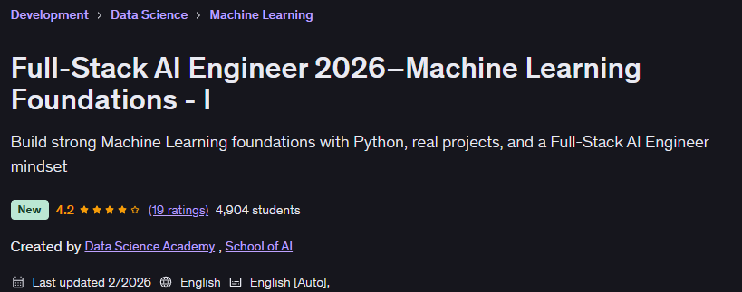 Pictures · Full-Stack AI Engineer 2026–Machine Learning Foundations – I 2026-1