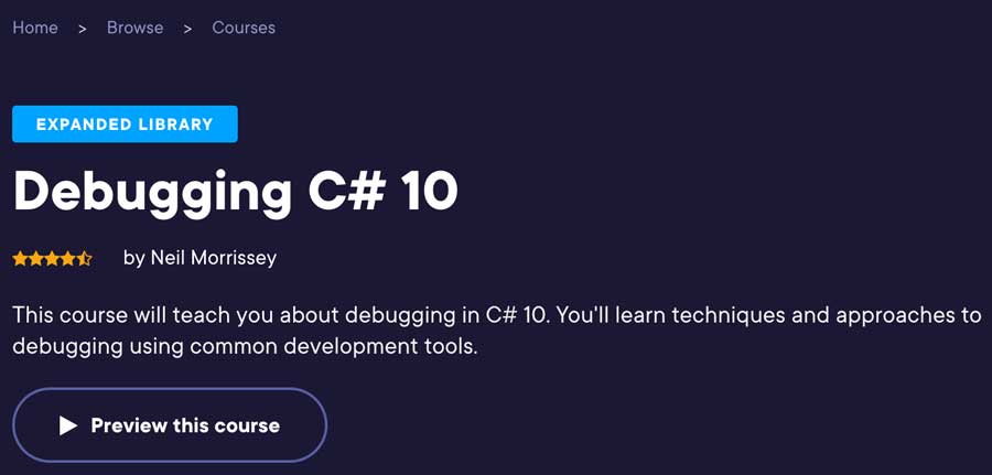 Pictures · Pluralsight — Debugging C# 10 2022-5