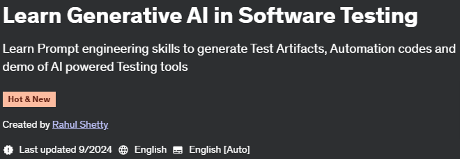 Pictures · Udemy — Learn Generative AI in Software Testing 2024-8