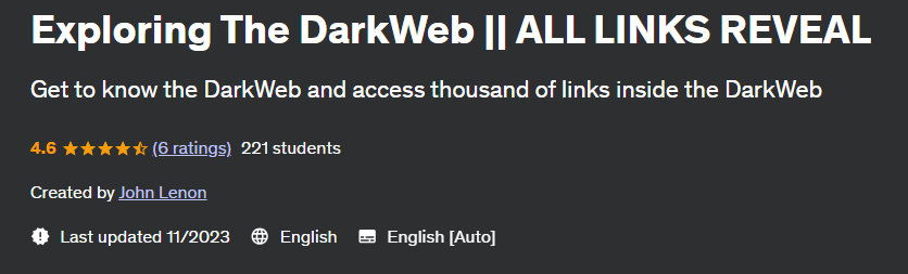 Pictures · Udemy — Exploring The DarkWeb || ALL LINKS REVEAL 2023-8