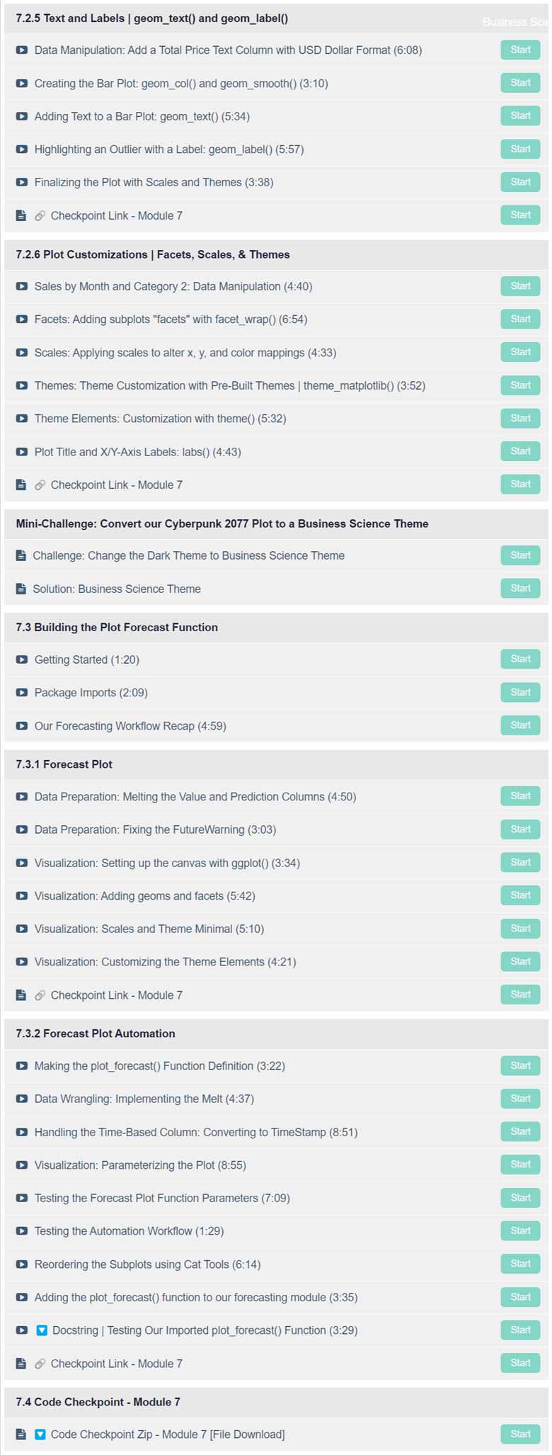 Course topics · Business Science University – Python for Data Science Automation (Course 1) 2024-10