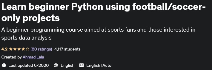 Pictures · Udemy — Learn beginner Python using football/soccer-only projects 2022-6