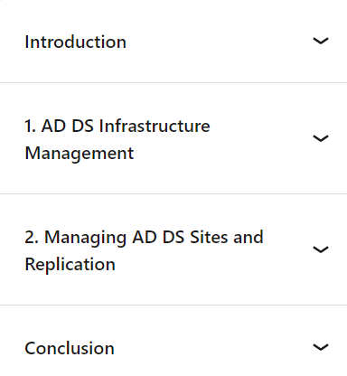 Course topics · LinkedIn — Windows Server 2016: Active Directory Enterprise Infrastructure 2016-12