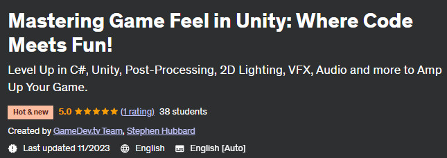 Pictures · Udemy — Mastering Game Feel in Unity: Where Code Meets Fun! 2023-11