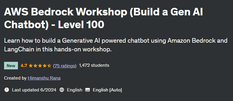 Pictures · Udemy — AWS Bedrock Workshop (Build a Gen AI Chatbot) – Level 100 2024-6
