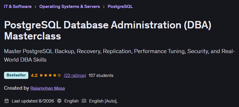 Bilder · PostgreSQL Datenbankverwaltung (DBA) umfassender Kurs 2026-8