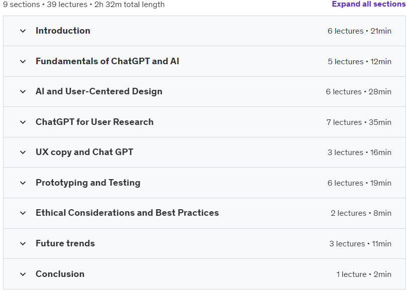 Course topics · Udemy — Revolutionize UX/UI: AI-Design Strategies with ChatGPT 2024-1