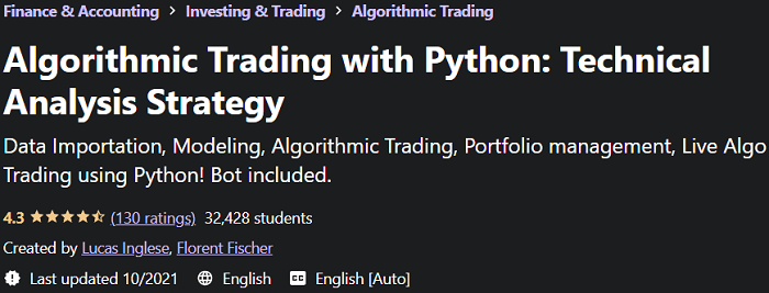 Pictures · Udemy — 2021-10 Udemy – Algorithmic Trading with Python: Technical Analysis Strategy