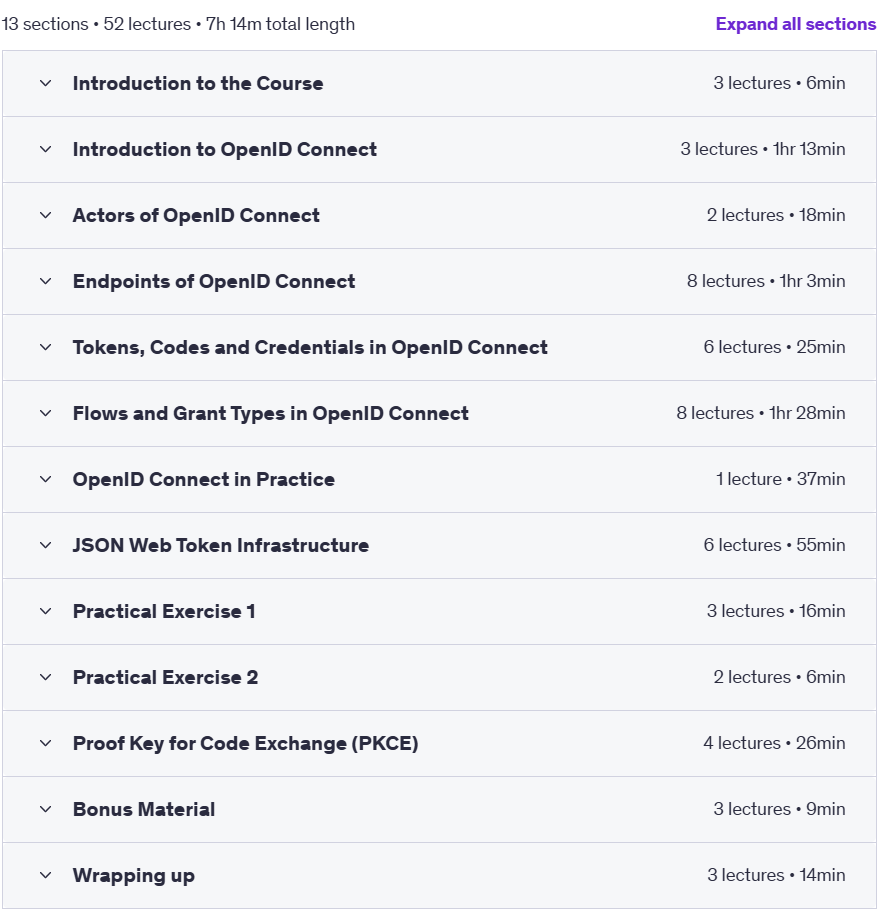 Course topics · OpenID Connect & JWT: User identity for your apps & APIs … 2023-1