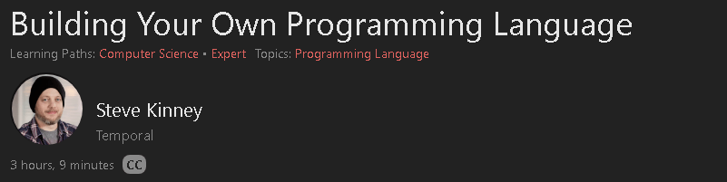 Pictures · Frontend Masters — Building Your Own Programming Language 2019-10