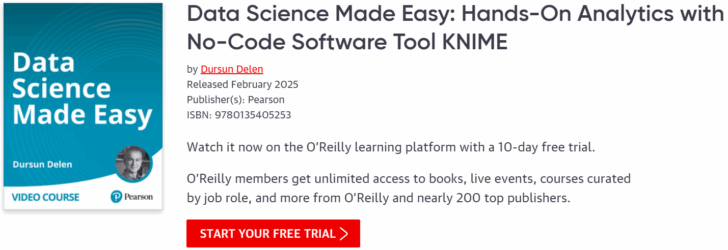 Pictures · Oreilly — Data Science Made Easy: Hands-On Analytics with No-Code Software Tool KNIME 2025-1