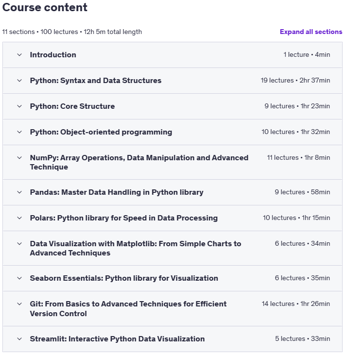 课程主题 · Python 数据分析师Bootcamp:过程,分析和视觉化 2025-3