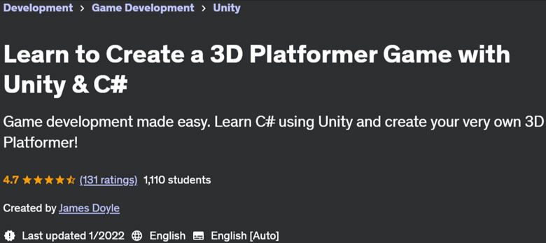 Pictures · Udemy — Learn to Create a 3D Platformer Game with Unity & C# 2022-1