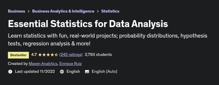 Pictures · Udemy — Essential Statistics for Data Analysis 2022-11