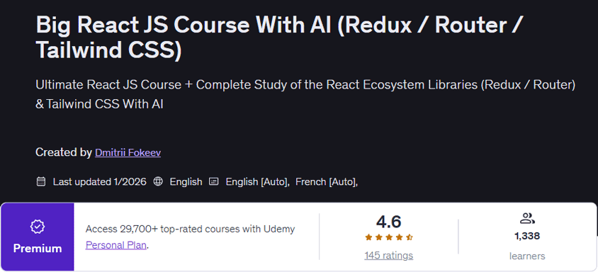 Pictures · Big React JS Course With AI (Redux / Router / Tailwind CSS) 2026-1