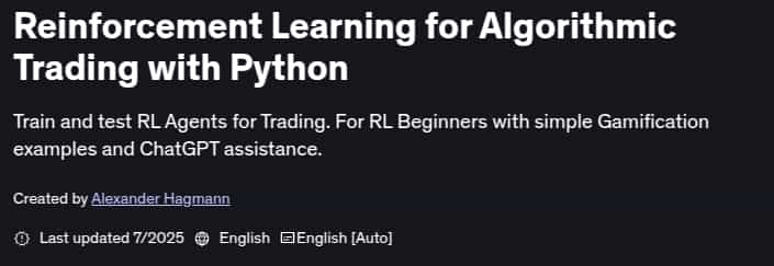 Pictures · Udemy — Reinforcement Learning for Algorithmic Trading with Python 2025-7