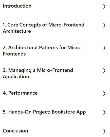 Course topics · Micro Front-End Architecture with React 2025-3