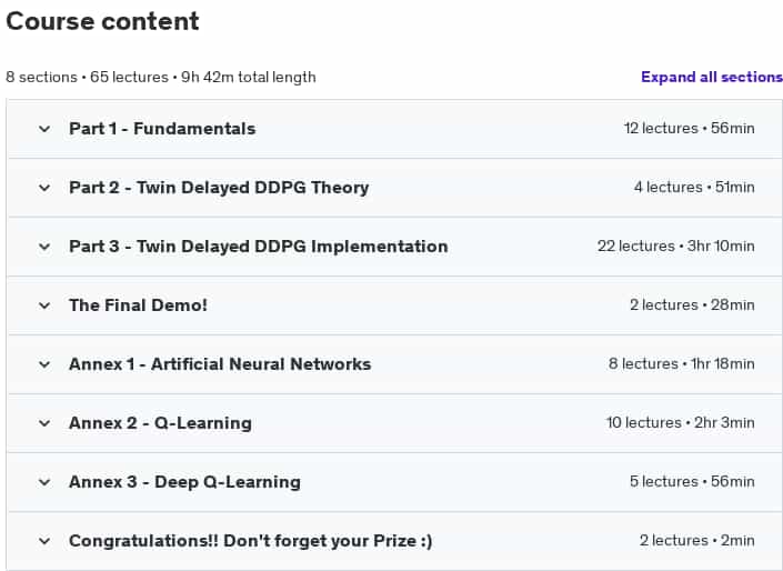 Course topics · Artificial Intelligence 2.0 AI, Python, DRL + ChatGPT Prize 2024-12