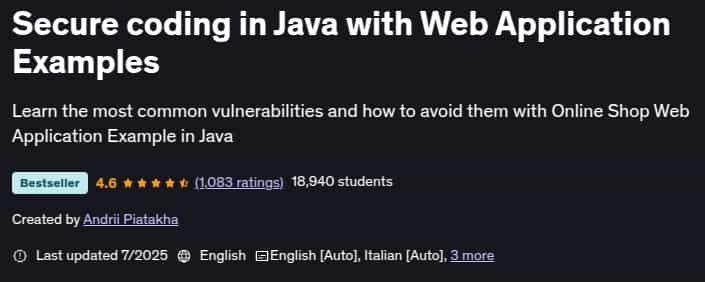 Pictures · Udemy — Secure coding in Java with Web Application Examples 2025-7