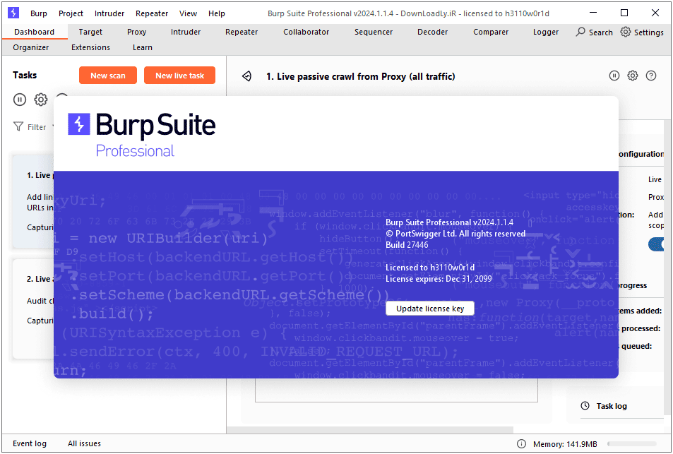 تصاویر · Burp Suite پروفیسر 2026.1.5