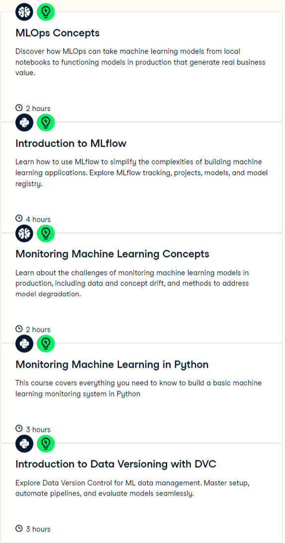 Course topics · Machine Learning in Production in Python 2024-8