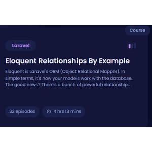 Codecourse – Eloquent Relationships By Example 2023-7