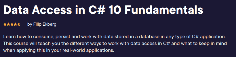 Pictures · Pluralsight — Data Access in C# 10 Fundamentals 2022-8