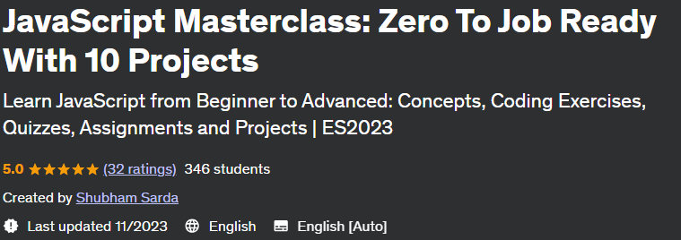 Pictures · Udemy — JavaScript Masterclass: Zero To Job Ready With 10 Projects 2022-11