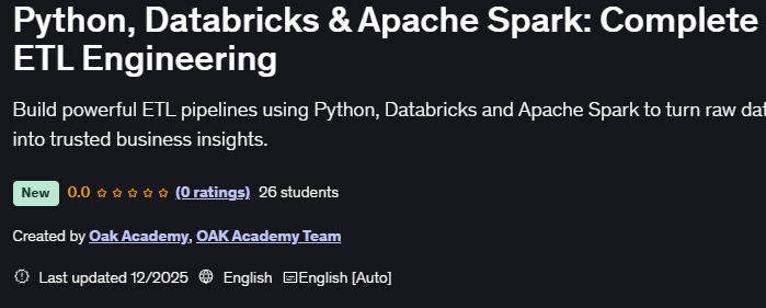Pictures · Python, Databricks & Apache Spark: Complete ETL Engineering 2025-12