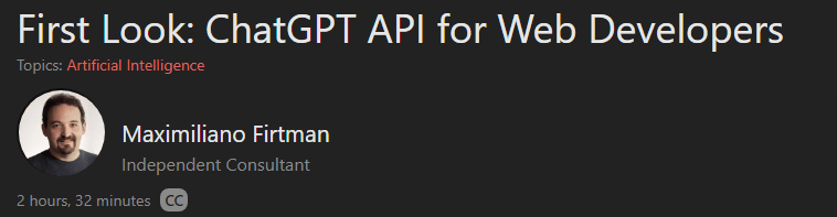 Pictures · First Look: ChatGPT API for Web Developers 2023-7