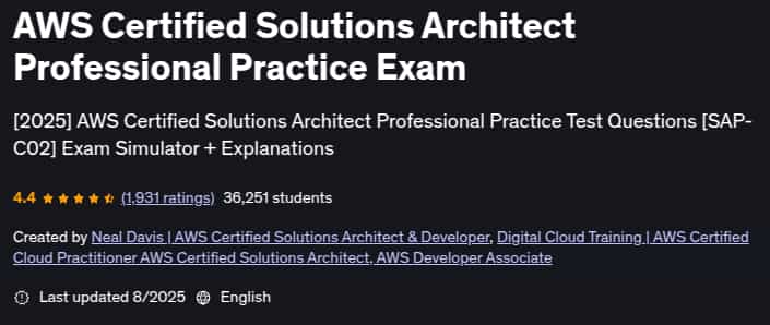 Pictures · Udemy — AWS Certified Solutions Architect Professional Practice Exam 2025-8