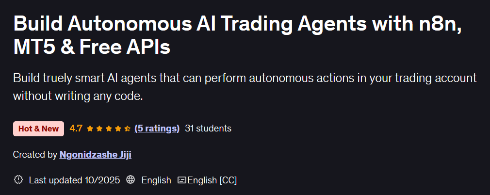 الصور · بناء المستقلة AI وكلاء التجارة مع n8n, MT5 & APIs مجانا 2025-10