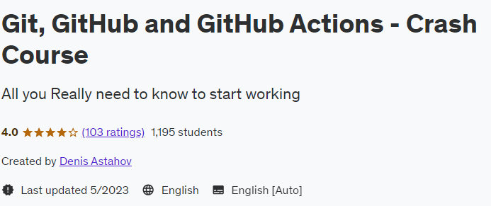 Pictures · Udemy — Git, GitHub and GitHub Actions – Crash Course 2023-5