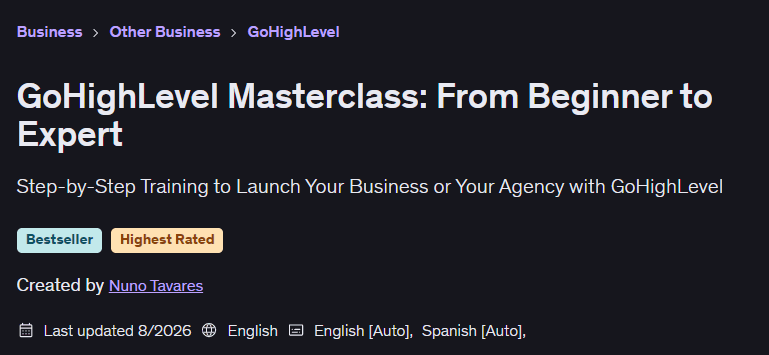 Pictures · GoHighLevel Masterclass: From Beginner to Expert 2026-6