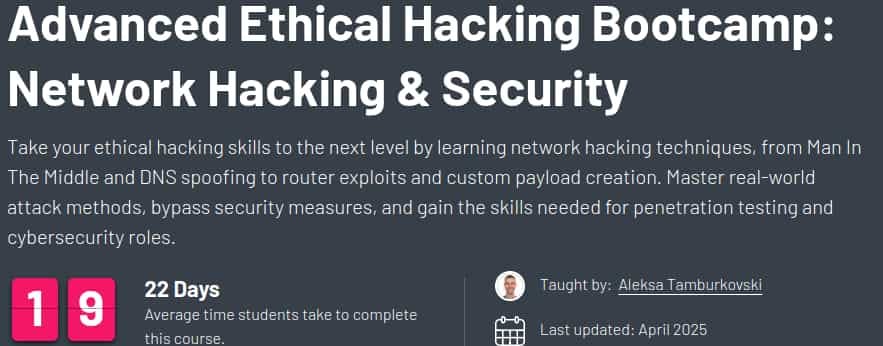 Pictures · ZeroToMastery — Advanced Ethical Hacking Bootcamp: Network Hacking & Security 2025-4