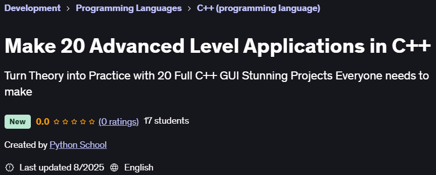 Pictures · Make 20 Advanced Level Applications in C++ 2025-8