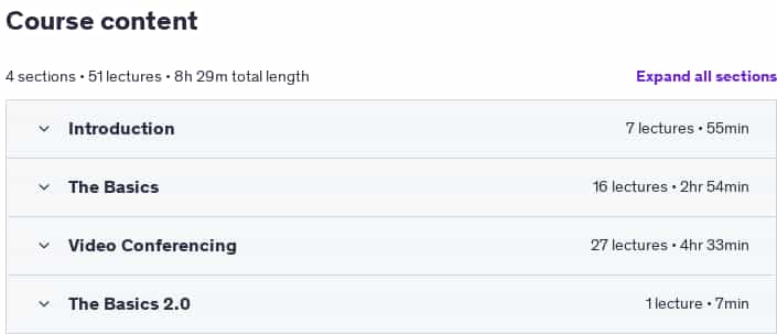 Course topics · Udemy — Mastering MediaSoup: Live Streaming & Video Conferencing SFU 2025-1