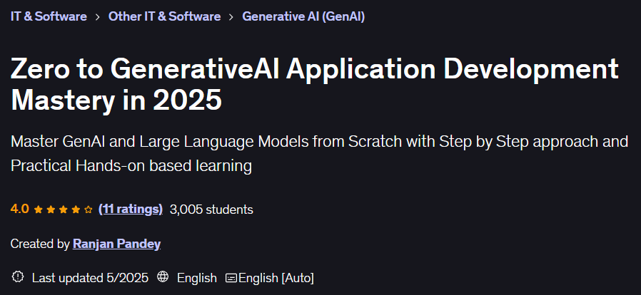 Bilder · Zero zu GenerativeAI Applikationsentwicklung Mastery in 2025 2025-5