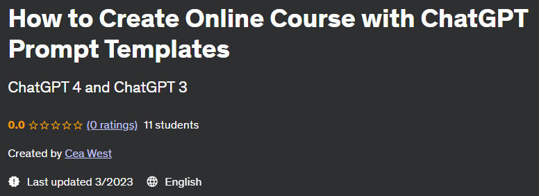 Pictures · Udemy — How to Create Online Course with ChatGPT Prompt Templates 2023-3