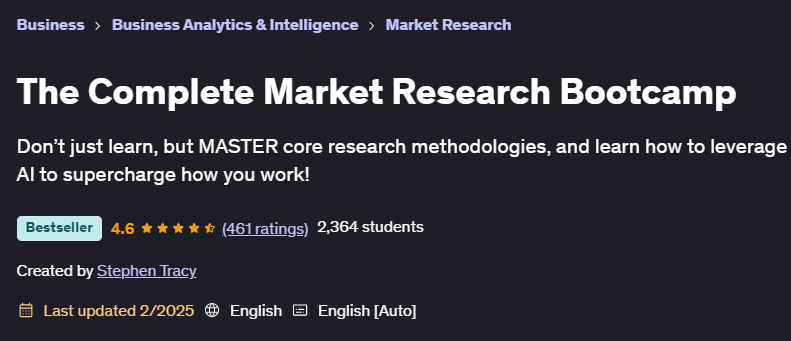 Pictures · Udemy — The Complete Market Research Bootcamp 2023-6