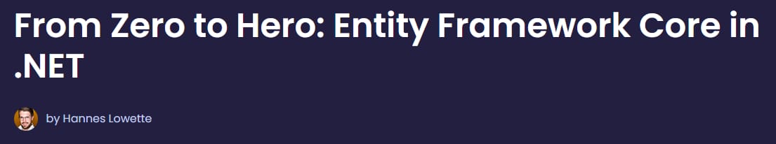 Pictures · Dometrain — From Zero to Hero: Entity Framework Core in .NET 2024-5