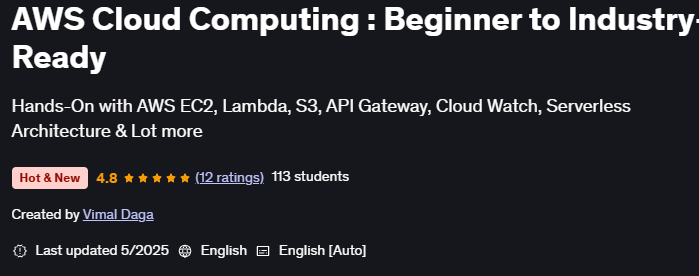 Pictures · Udemy — AWS Cloud Computing : Beginner to Industry-Ready 2025-5